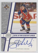 2002 Topps Stadium Club Lone Star Signatures Blue Stephen Weiss #LS-SW Auto xr1