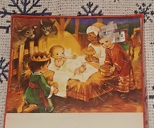 VTG Plus Mark American Greetings NATIVITY Christmas Cards 20 CT UNfolded SEALED