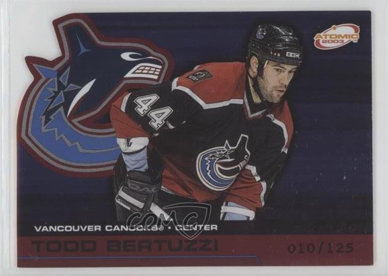 2002-03 Pacific Atomic Red 10/125 Todd Bertuzzi #95 4ry