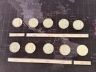 🔥 Lot of 10 Franklin Half Dollars (Sequential Dates) $5 Face Value 90% Silver