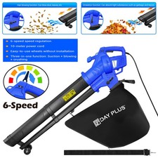 Leaf Blower Vacuum Garden Leaves Shredder Mulcher - 3-In-1 - Lightweight Corded