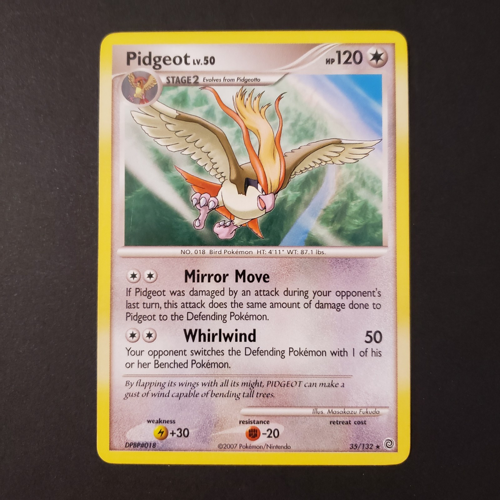 Pidgeot 35/132 Pokémon Card 2007 Pokemon NM Near Mint