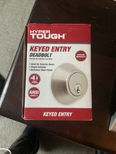 Hyper tough Keyed Entry Cylinder Deadbolt Stainless Steel W/2 Keys
