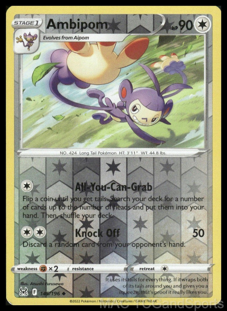 Ambipom 145/196 Reverse Holo Lost Origin Pokemon TCG LP