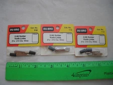 Lot of 3 Du-Bro 112, 2-56 Solder Kwik-Links, .072 Wire, RC R/C Plane Airplane