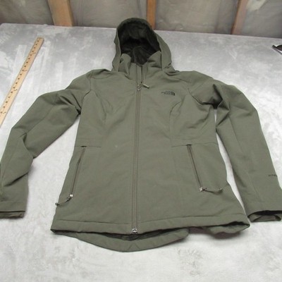 North Face Jacket Womens Medium Green Shelbe Raschel Softshell WindWall Zip LOGO