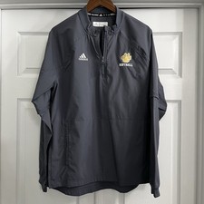 Adidas Windbreaker Jacket Removeable Sleeves Women  s Size S Softball Animal Paw