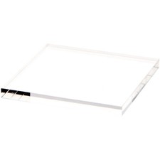 Plymor Clear Square Acrylic Display Base, 4" W x 4" D x 0.375" H
