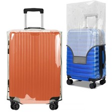 Clear Luggage Cover for 28 inch Suitcase Tsa Approved Thicken PVC Plastic Sui