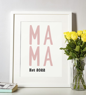 MAMA Est Muttertag 2022 Home Simple Room Wanddeko Druck