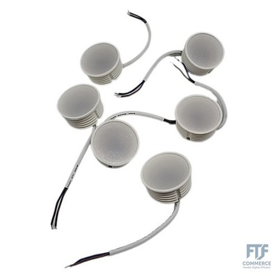 HCFEI 6x LED Modul flach GU10 Ersatz 230V 5 Watt Warmweiß 2700K dimmbar Einbaust