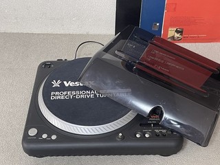 Vestax PDX 2000 Black Direct Drive DJ Turntable with Dust Cover Tested Working