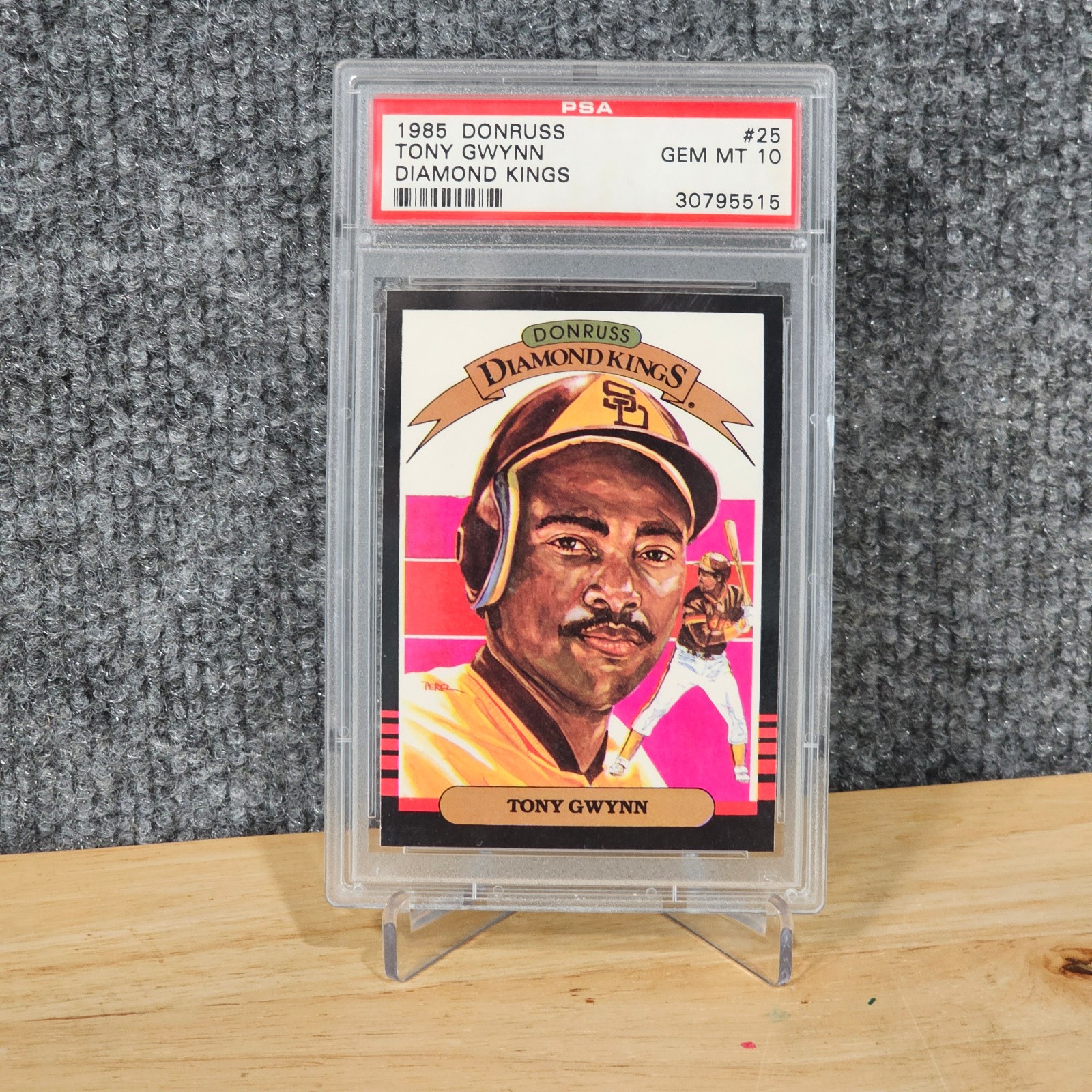 1985 DONRUSS DIAMOND KINGS #25 TONY GWYNN PADRES HOF PSA 10