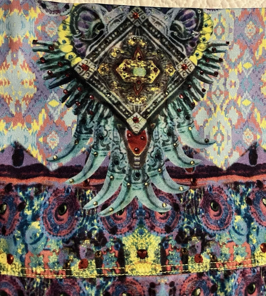 Falda corta LUCKY IN LOVE boho con estampado integral tenis pickleball mediana 8-10 Foto 2 de 4