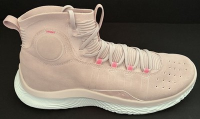 Under Armour Curry 4 FloTro Pink Basketball Shoe Suede Men  display picture 2