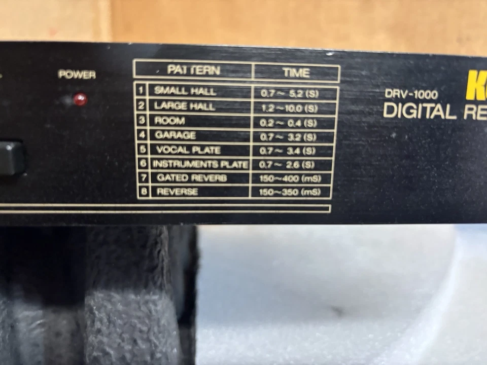 De colección Korg DRV-1000, procesador de reverberación digital de montaje en rack Foto 3 de 4