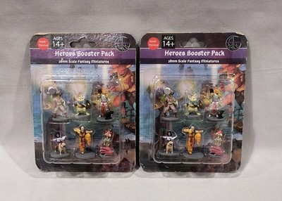 Two Wildspire Fantasy Miniature Heros Booster Packs 1-2'' Compatible with DND
