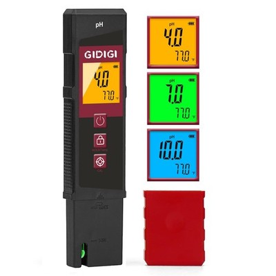 Digital pH Meter High Accuracy UL-Certified Water Tester with 6 Packs Calibra...