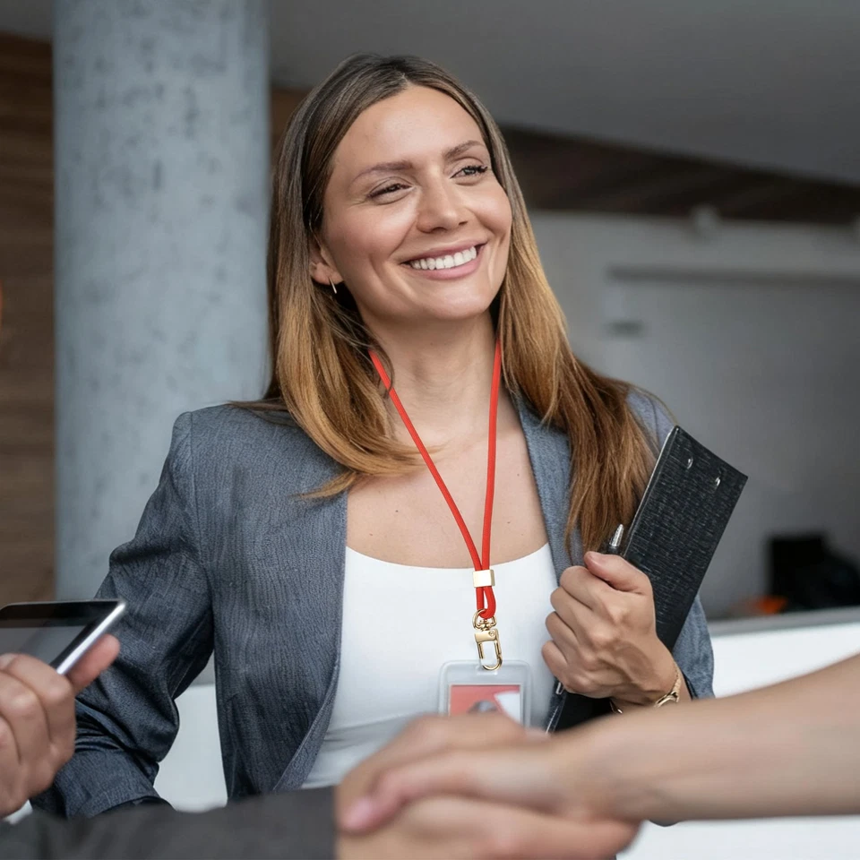 Cordón, paquete de 1 cordones de profesor para insignias de identificación, azul cielo Foto 4 de 4