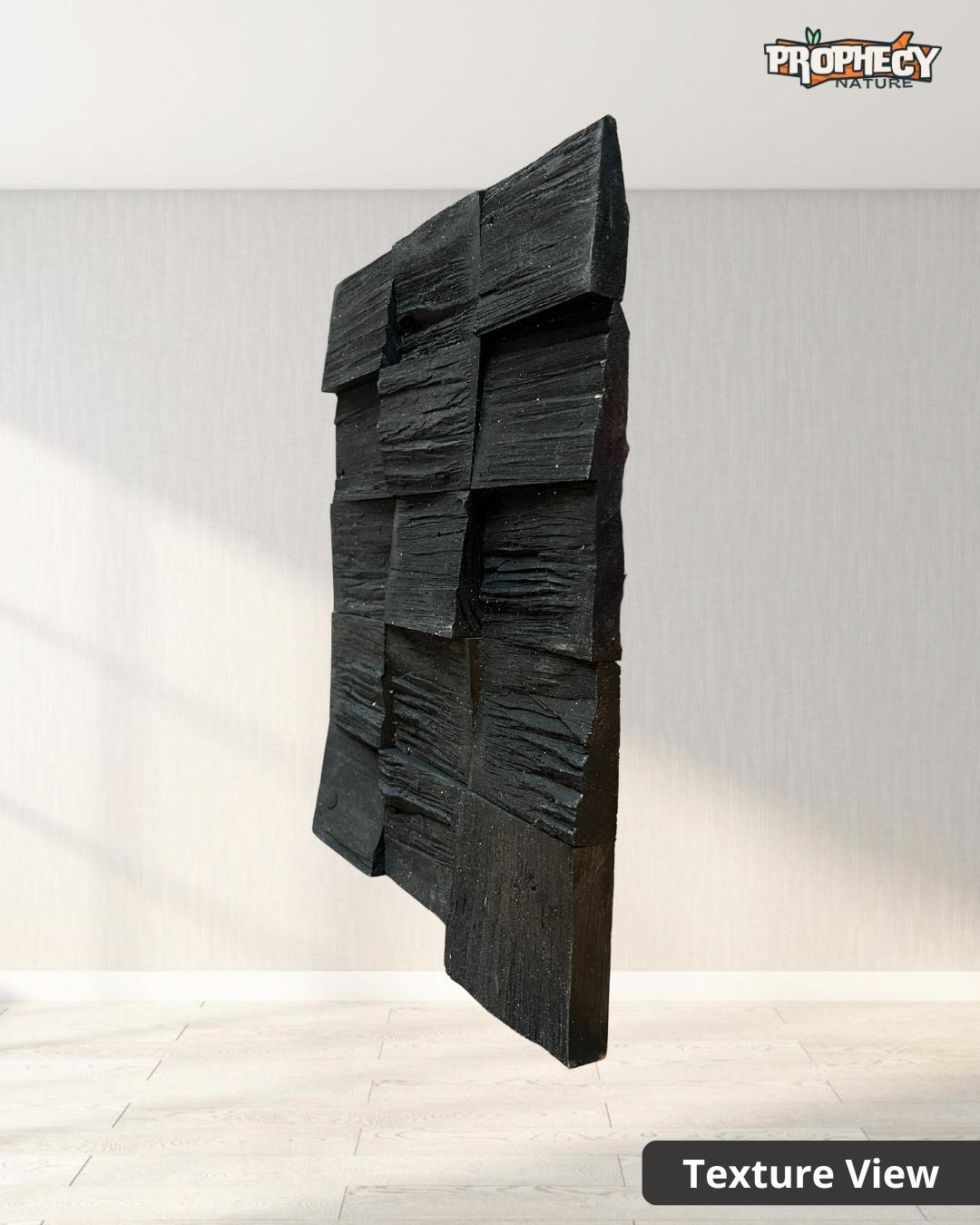 12”x12” Solid Wood Wall Panel – Decorative 3D Wooden Art Panel – Ready to Mount 