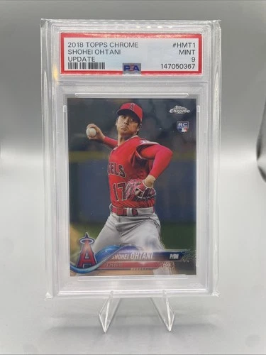 Shohei Ohtani 2018 Topps Chrome Update Baseball Rookie Card RC #HMT1 PSA 9 MINT