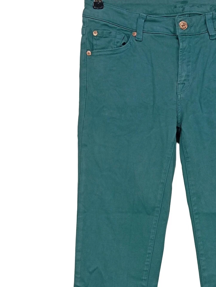 7 FOR ALL MANKIND Vaquero slim Mujeres Vaquero Talla EU 40 verde look casual - Imagen 3 de 4
