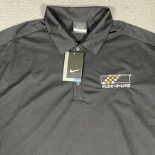 Nike Shirt Mens XL Black Golf Polo Performance Stretch Dri-Fit Casual Preppy NWT