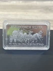 Silver 1 oz .999 Fine Silver Bar Stagecoach Silver Bar In Case