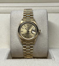 Rolex Datejust champagne stick dial fluted bezel 18kt 69173 watch only 26mm