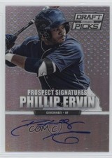 2013 Prizm Perennial Draft Picks Prospect Signatures Silver Phil Ervin Auto 0u9w