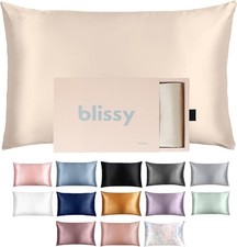 Blissy Silk Pillowcase - 100 Pure Mulberry Silk - 22 Momme 6A High-Grade Fibers