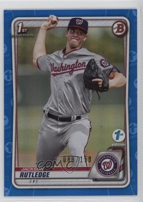 2020 Bowman 1st Edition Blue Foil /150 Jackson Rutledge #BFE-91 12ui