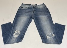 Kancan CassandraMid Rise Skinny Jeans Distressed Women  s Tag 7/27 Meas 27x28 NWT