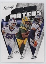 2023 Panini Prestige Alma Maters Matt Milano AJ Dillon Justin Simmons #AM-8 0c6