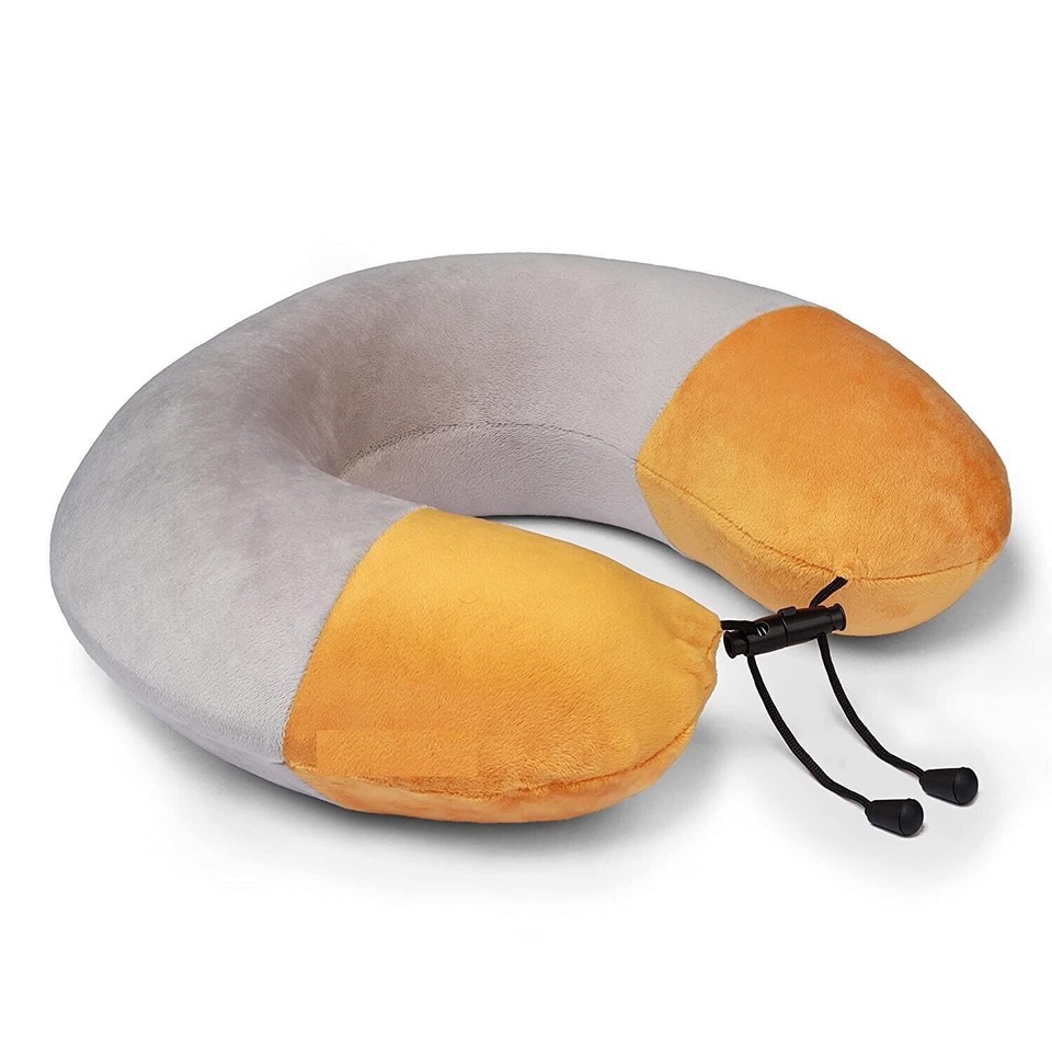 Memory Foam Travel Neck Pillow With Adjustable Toggles For Unisex eBay