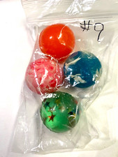 Lot of 4 Vtg 1" Rubber Super Ball Bouncy Balls Abstract Colors Neon Swirls 9