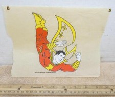 Vintage 1975 Shazam DC Comics Captain Marvel Transfer Iron On Decal Tattoo