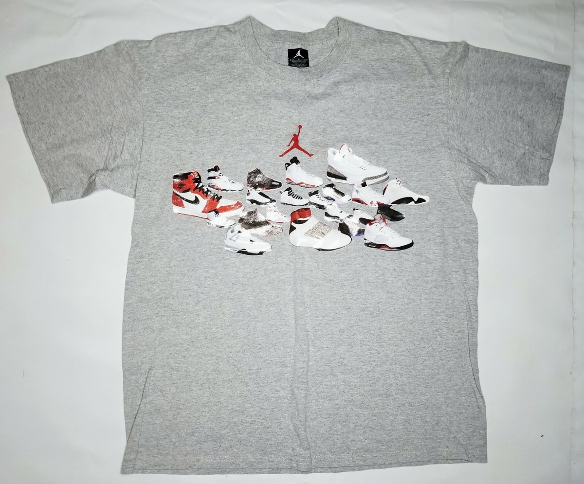 Air Jordan Retro All Shoes OG 1-21 I-XXI Vintage TShirt Medium iv