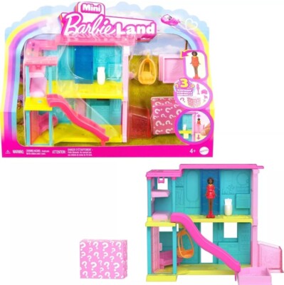 Barbie Movie Mini BarbieLand Doll House Sets Dreamhouse with Surprise Doll Pet