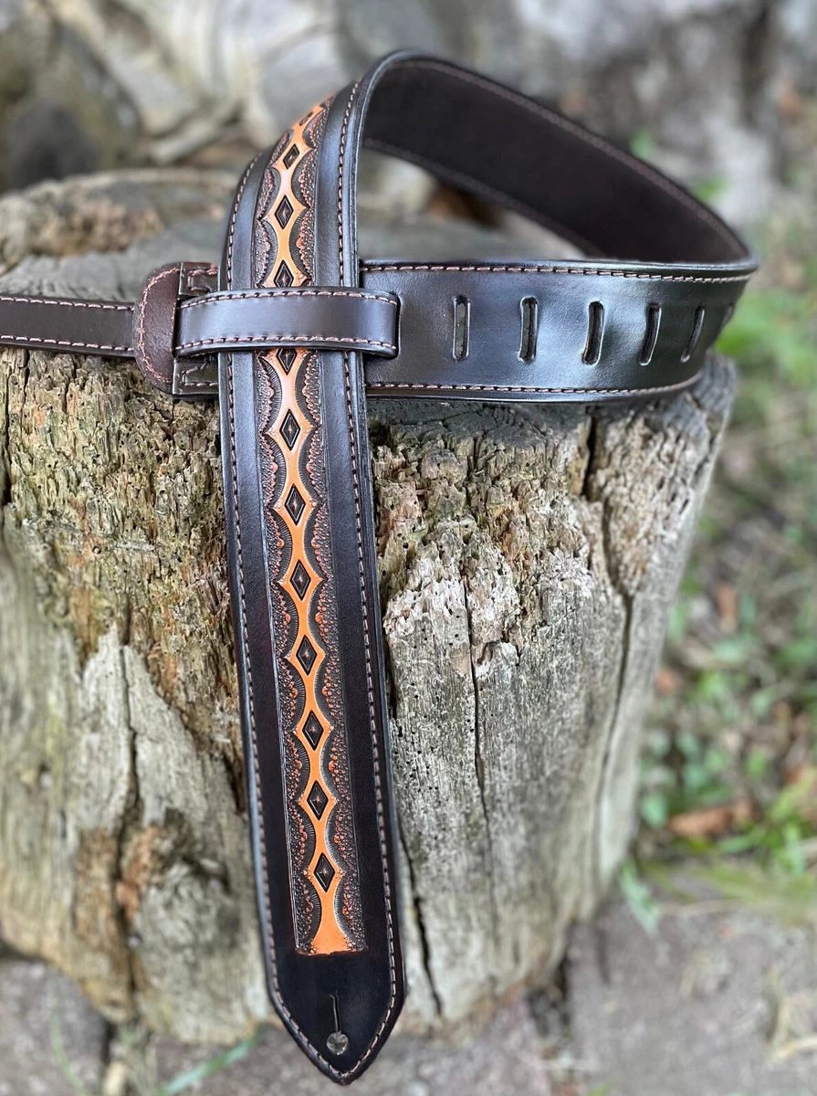 Alluring Diamond Genuine Leather Guitar Strap eBay