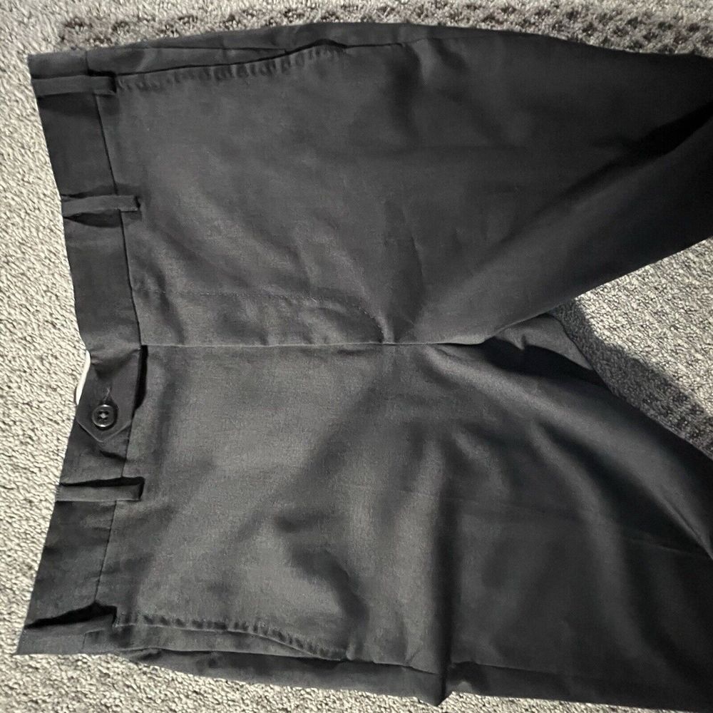 Zanella Todd Solid Charcoal Gray Flat Front Wool … - image 5