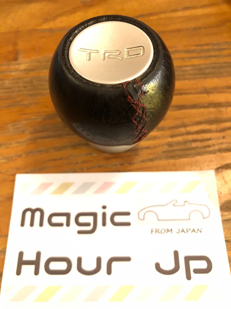 RARE ITEM!! TRD TOYOTA GENUINE OEM AT LEATHER SHIFT KNOB M8 x 1.25 