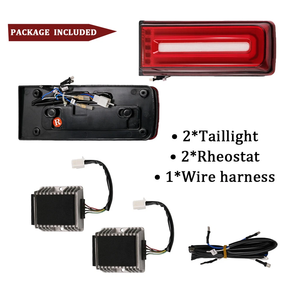 L&R LED Rear Taillights Tail Lamps For 1999-2018 Mercedes Benz W463 G63 G550 G55 Foto 4 de 4