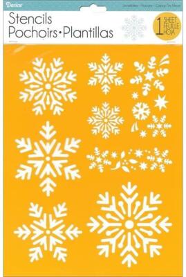 Darice 8.5 x 11 Stencil SNOWFLAKES 9 Designs 30018436
