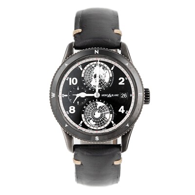 Montblanc 1858 Geosphere Ultrablack LE Stainless Steel 42mm 128257 Full Set