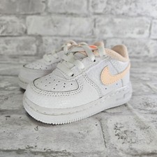 Nike Air Force 1 TD White Crimson Tint Shoes CZ1691 102 Toddler Size 4c