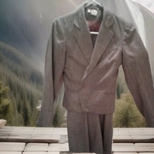 Womens Gray Suit Jacket and Skirt Size Medium