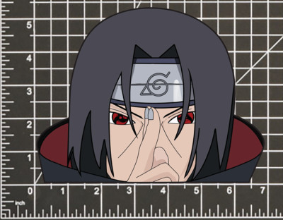 Sasuke Uchiha Naruto STICKER DECAL -Peeker Peeking 2F- 4 Different Sizes