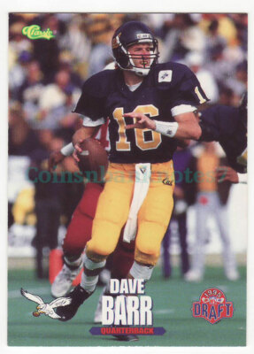 1995 CLASSIC NFL DRAFT Series, #96 Dave Barr QB/ Football Card | eBay