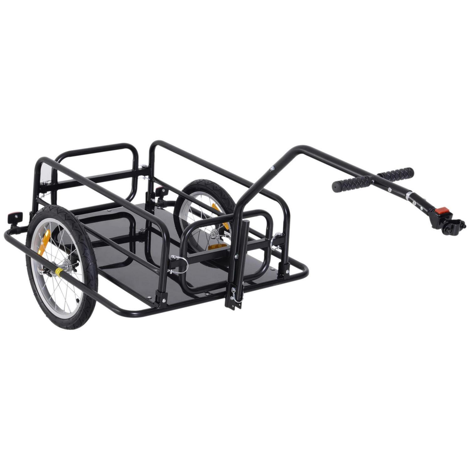 Bike Cargo Trailer Bicycle Trailer Cargo Storage Cart with Hitch Cycling Camping